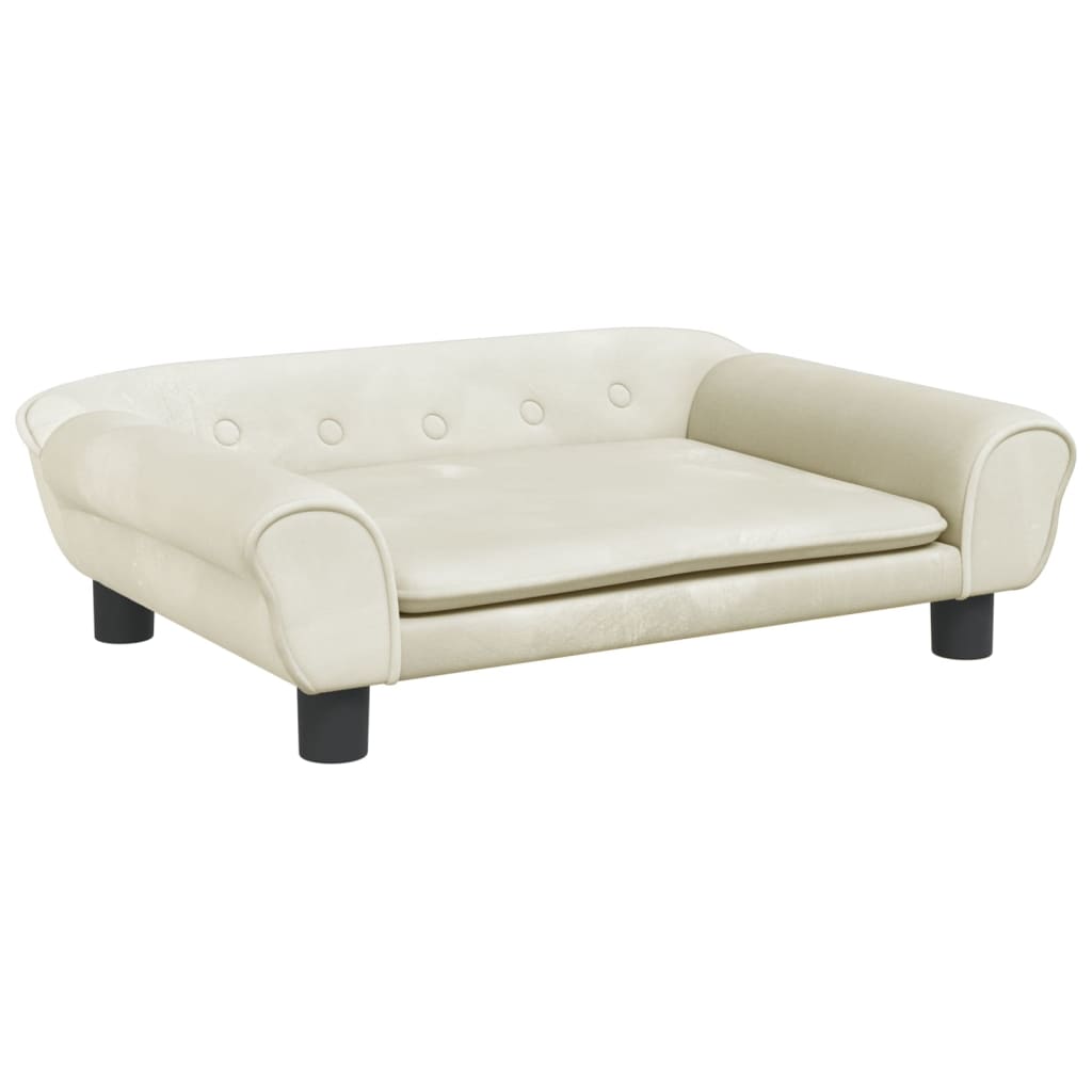 vidaXL Canapea pentru copii, crem, 70x45x26 cm, catifea