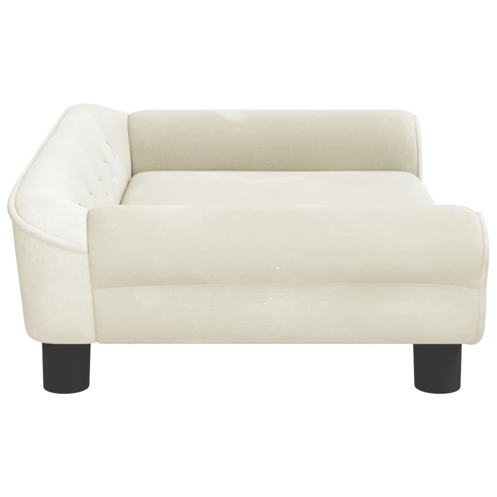 vidaXL Canapea pentru copii, crem, 70x45x26 cm, catifea