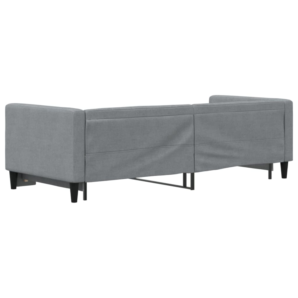 vidaXL Pat de zi cu extensie, gri deschis, 80x200 cm, textil vidaXL Pat de zi cu extensie, gri deschis, 80x200 cm, textil