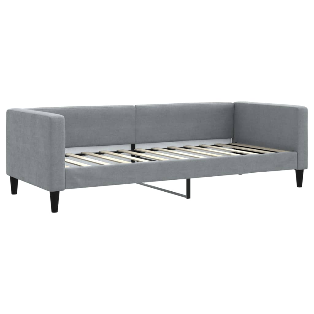 vidaXL Pat de zi cu extensie, gri deschis, 80x200 cm, textil vidaXL Pat de zi cu extensie, gri deschis, 80x200 cm, textil