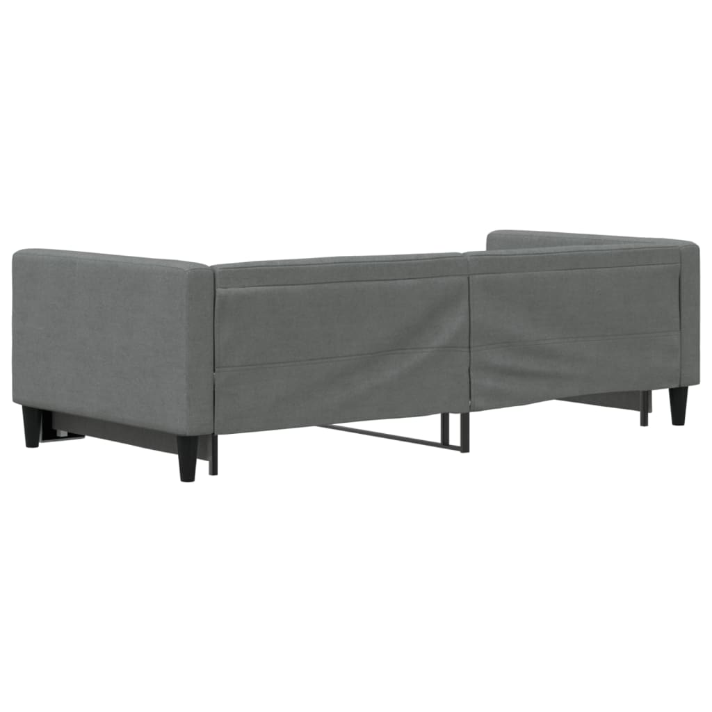 vidaXL Pat de zi cu extensie, gri închis, 90x200 cm, textil vidaXL Pat de zi cu extensie, gri închis, 90x200 cm, textil