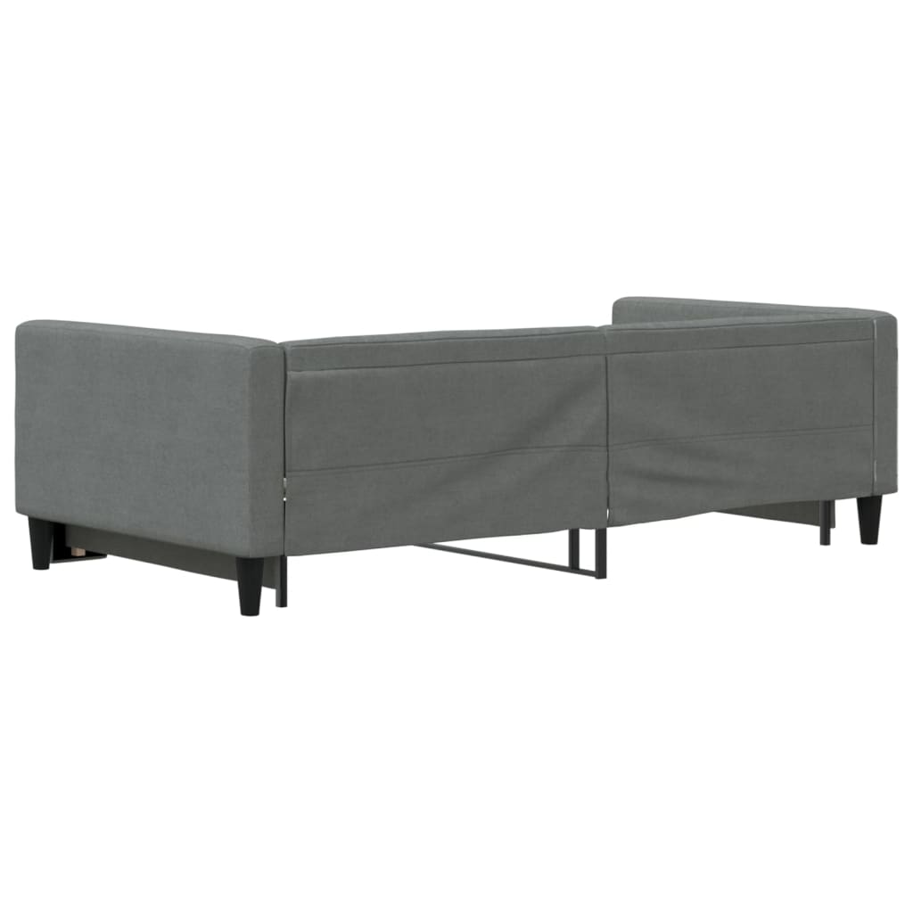 vidaXL Pat de zi cu extensie, gri închis, 100x200 cm, textil vidaXL Pat de zi cu extensie, gri închis, 100x200 cm, textil