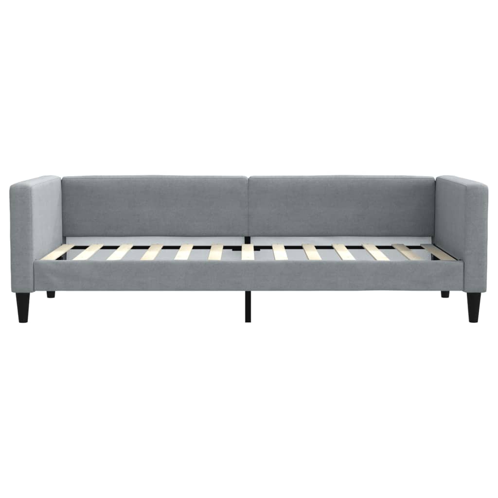 vidaXL Pat de zi cu extensie și sertare, gri deschis, 80x200 cm textil