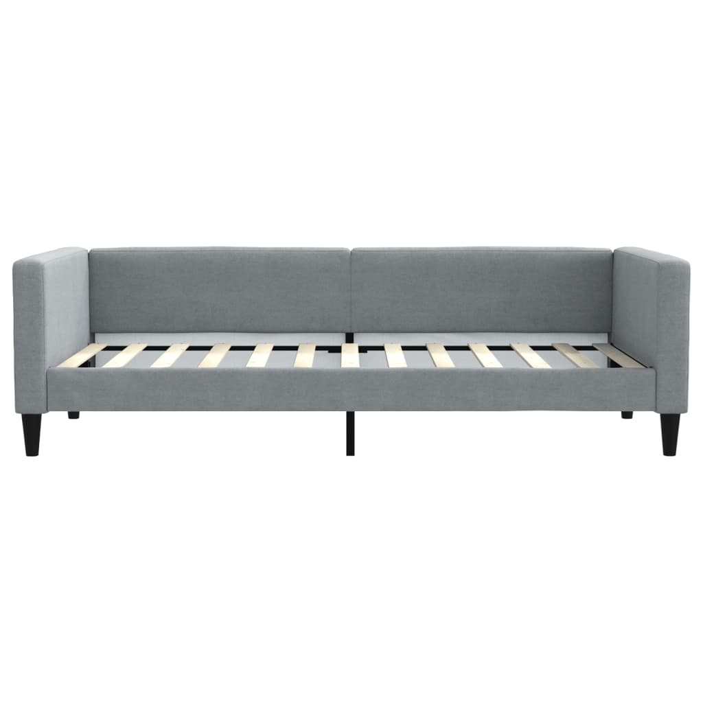 vidaXL Pat de zi cu extensie și sertare, gri deschis 100x200 cm textil vidaXL Pat de zi cu extensie și sertare, gri deschis 100x200 cm textil