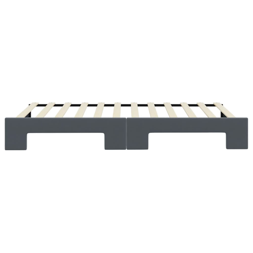 vidaXL Pat de zi cu extensie, gri închis, 100x200 cm, catifea vidaXL Pat de zi cu extensie, gri închis, 100x200 cm, catifea