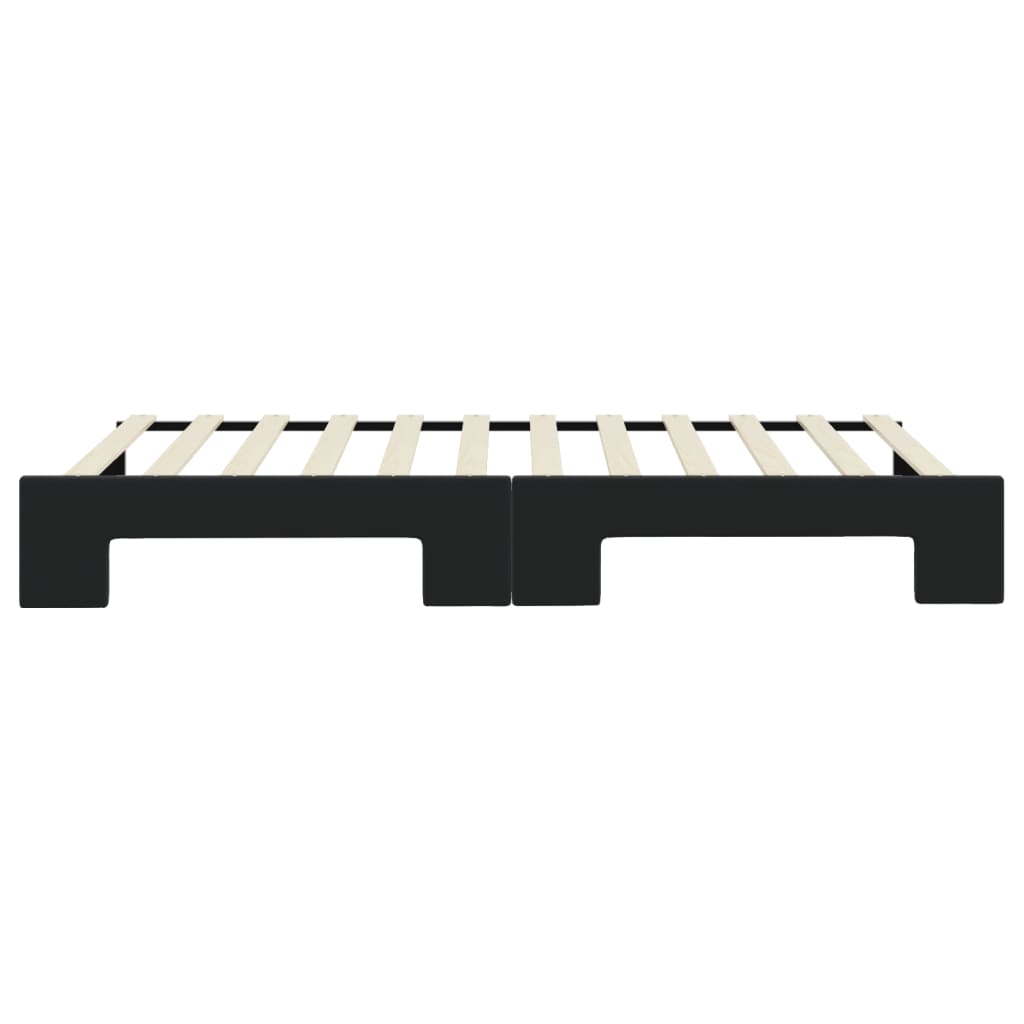 vidaXL Pat de zi cu extensie, negru, 100x200 cm, catifea