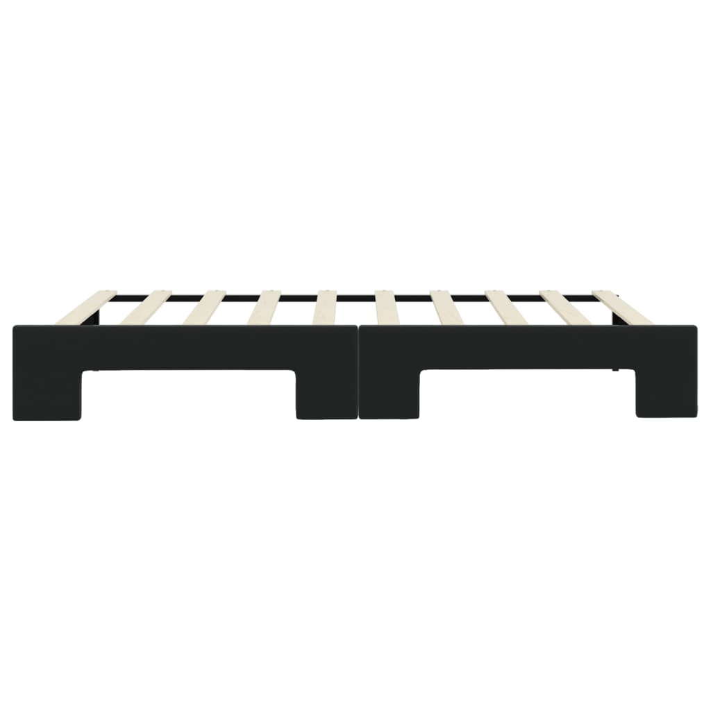 vidaXL Pat de zi cu extensie, negru, 90x190 cm, catifea vidaXL Pat de zi cu extensie, negru, 90x190 cm, catifea