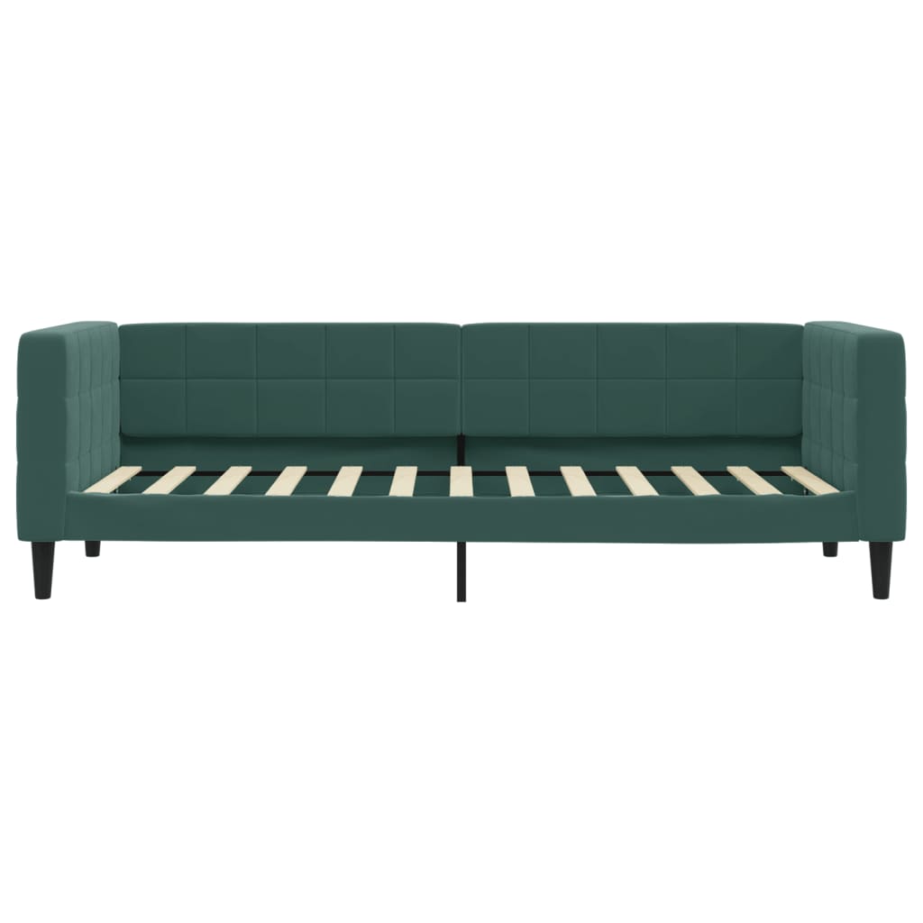 vidaXL Pat de zi cu extensie și sertare verde închis 80x200 cm catifea