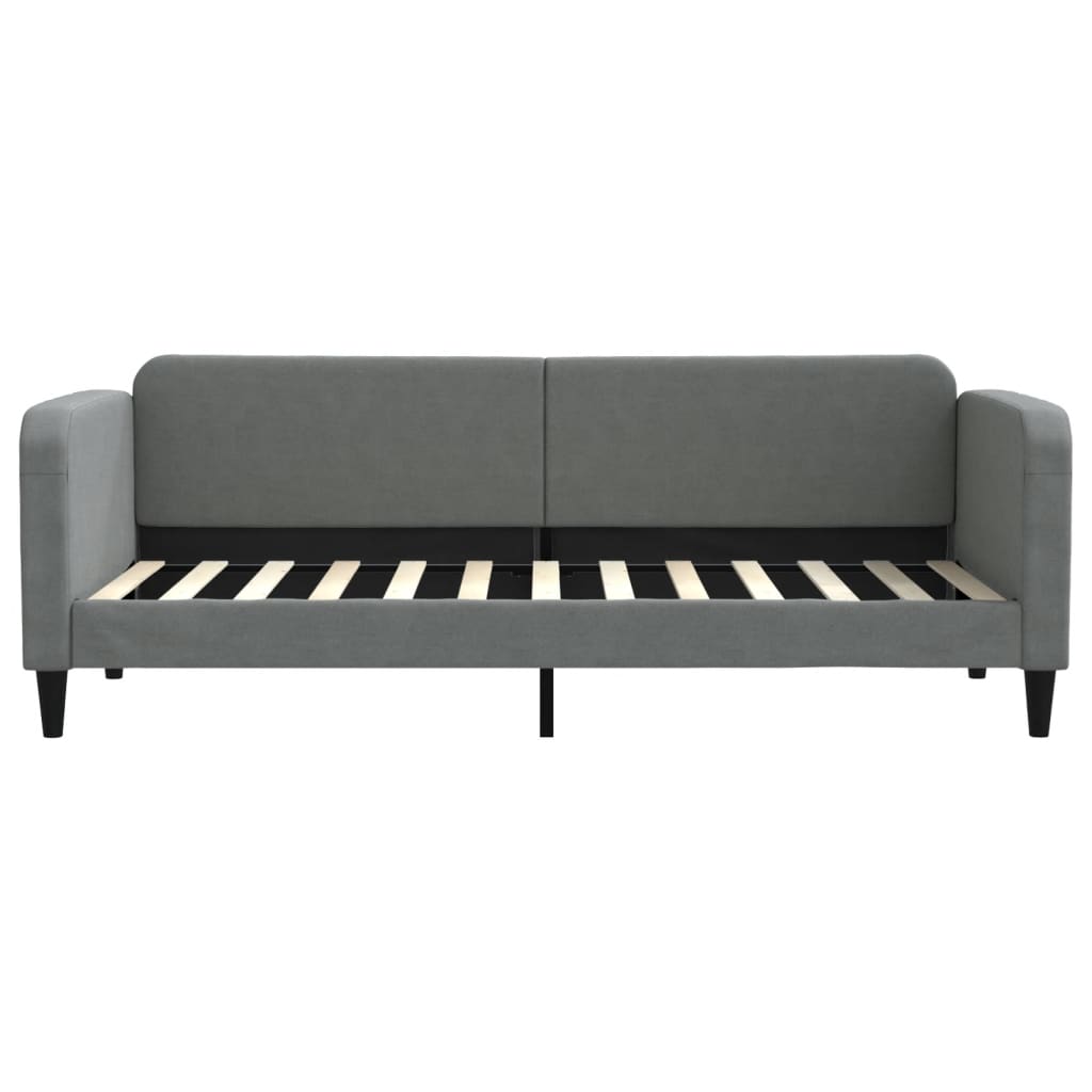 vidaXL Pat de zi cu saltea, gri închis, 80x200 cm, textil