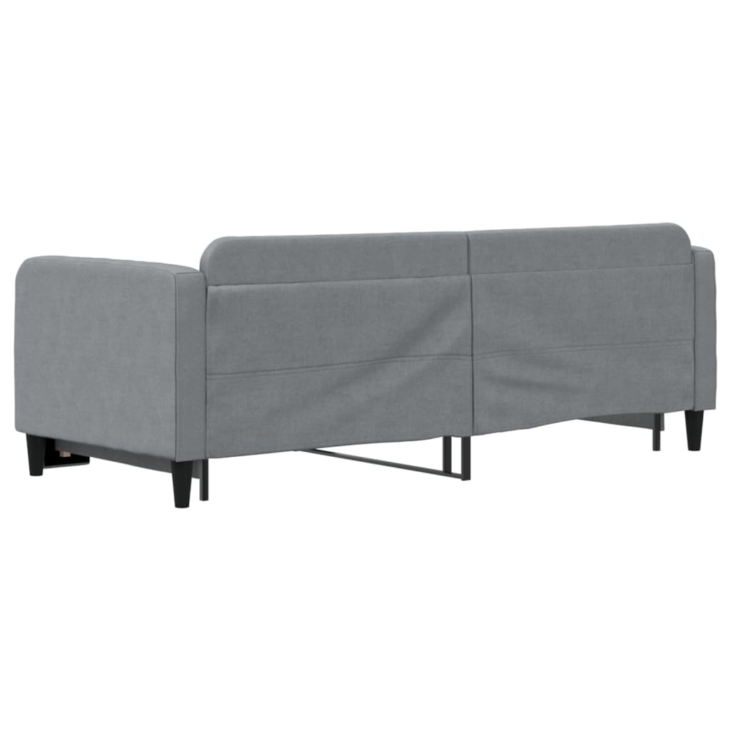 vidaXL Pat de zi cu extensie, gri deschis, 80x200 cm, textil vidaXL Pat de zi cu extensie, gri deschis, 80x200 cm, textil