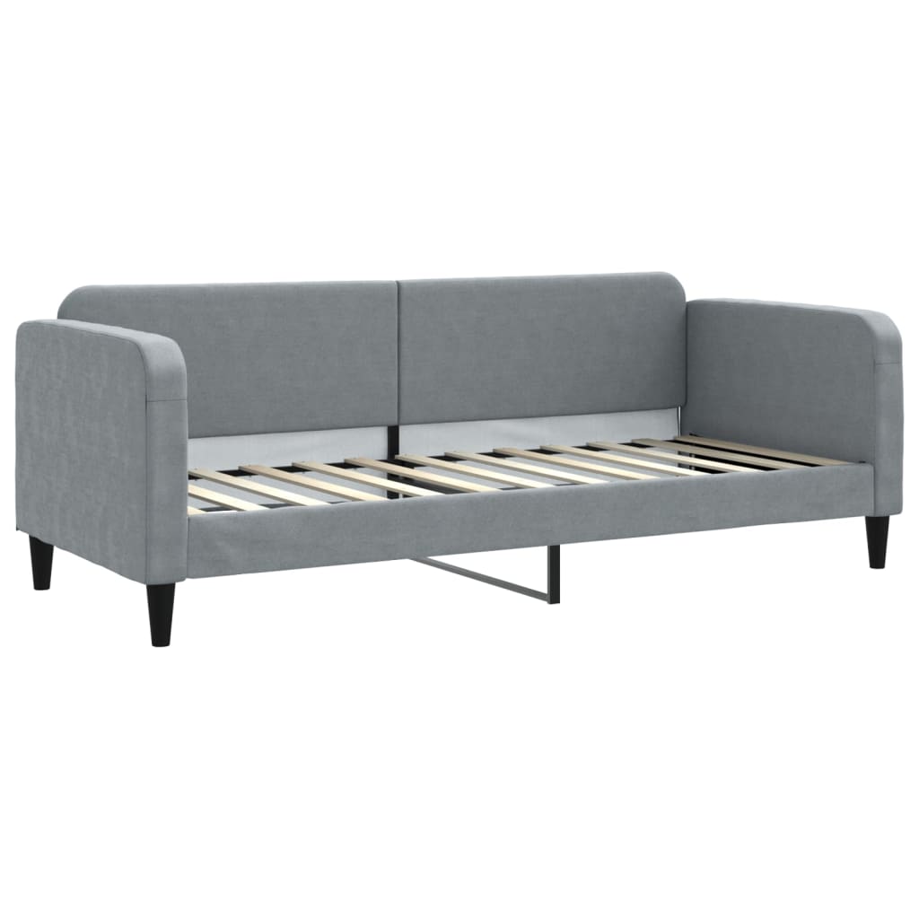 vidaXL Pat de zi cu extensie, gri deschis, 80x200 cm, textil vidaXL Pat de zi cu extensie, gri deschis, 80x200 cm, textil