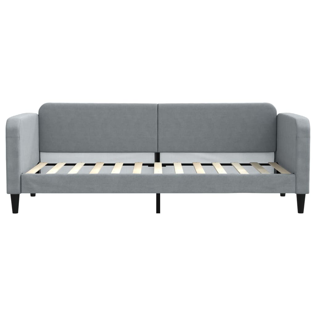 vidaXL Pat de zi cu extensie, gri deschis, 80x200 cm, textil vidaXL Pat de zi cu extensie, gri deschis, 80x200 cm, textil