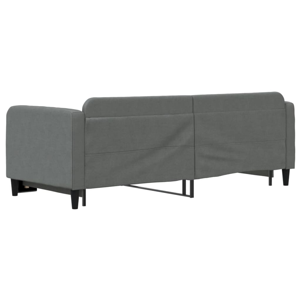 vidaXL Pat de zi cu extensie, gri închis, 80x200 cm, textil