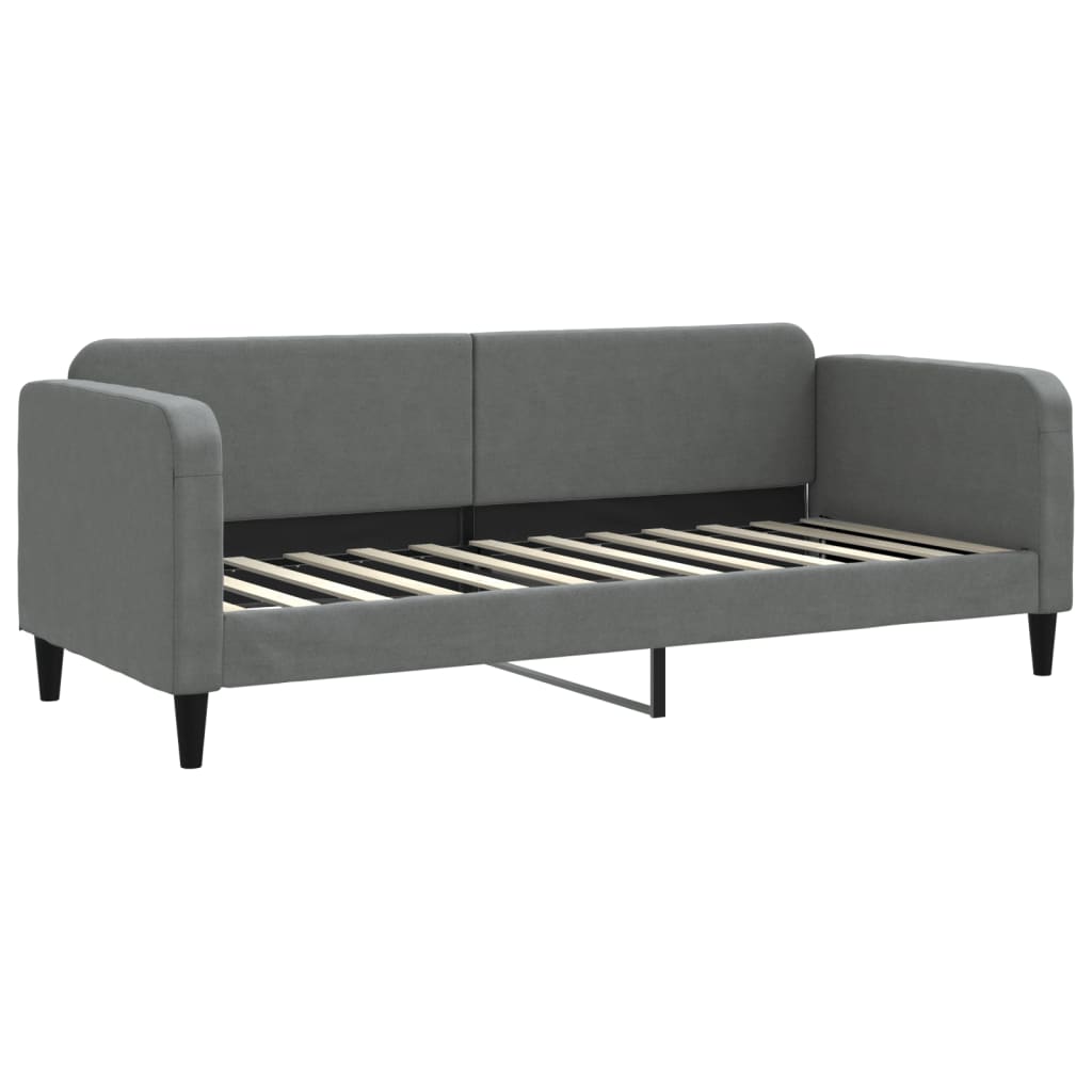 vidaXL Pat de zi cu extensie, gri închis, 80x200 cm, textil