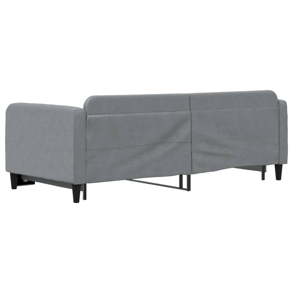 vidaXL Pat de zi cu extensie, gri deschis, 90x200 cm, textil