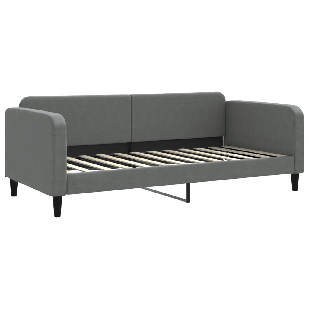 vidaXL Pat de zi cu extensie, gri închis, 90x200 cm, textil vidaXL Pat de zi cu extensie, gri închis, 90x200 cm, textil