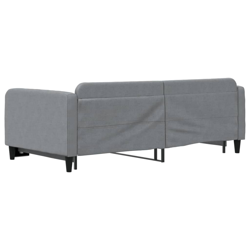vidaXL Pat de zi cu extensie, gri deschis, 100x200 cm, textil vidaXL Pat de zi cu extensie, gri deschis, 100x200 cm, textil