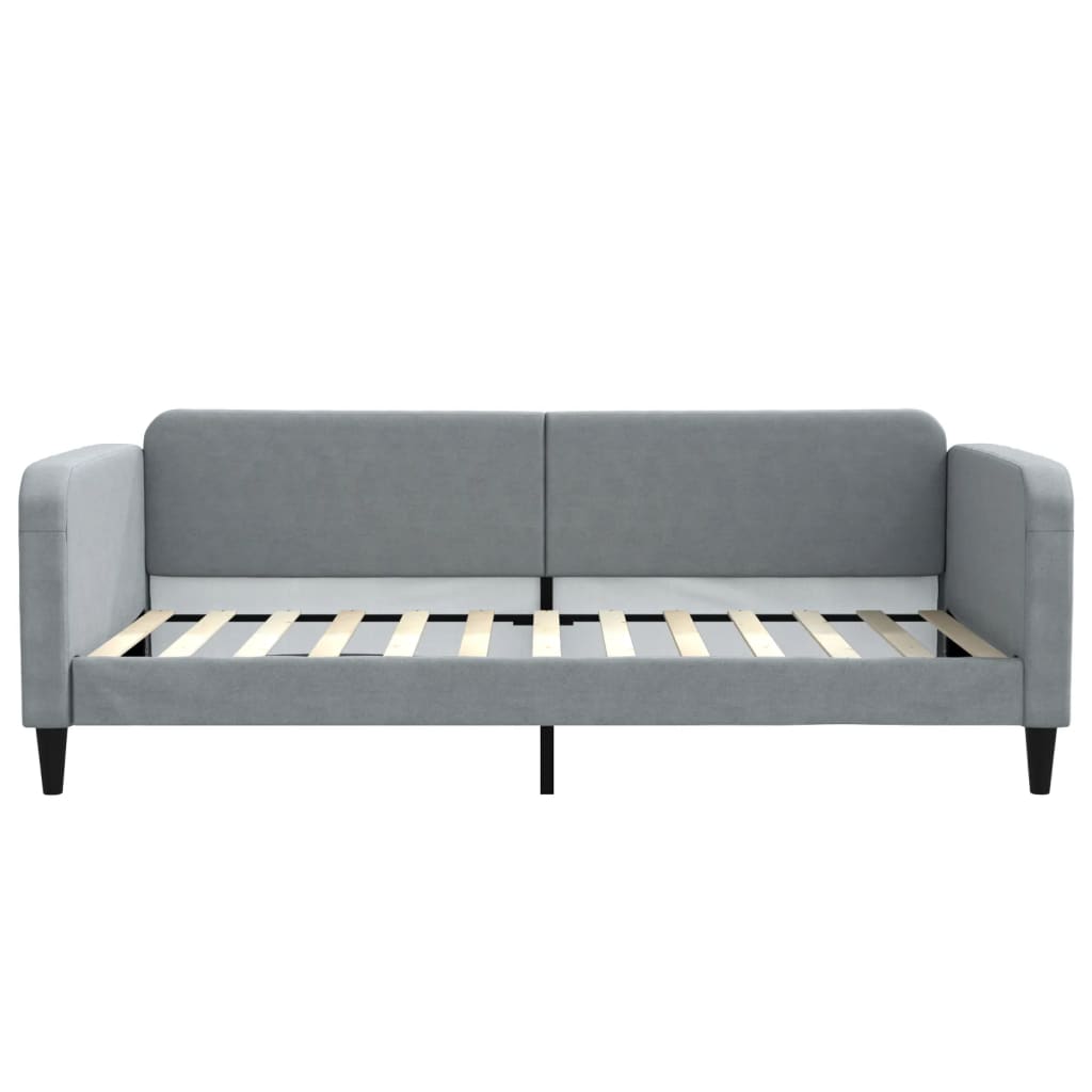 vidaXL Pat de zi cu extensie, gri deschis, 100x200 cm, textil vidaXL Pat de zi cu extensie, gri deschis, 100x200 cm, textil