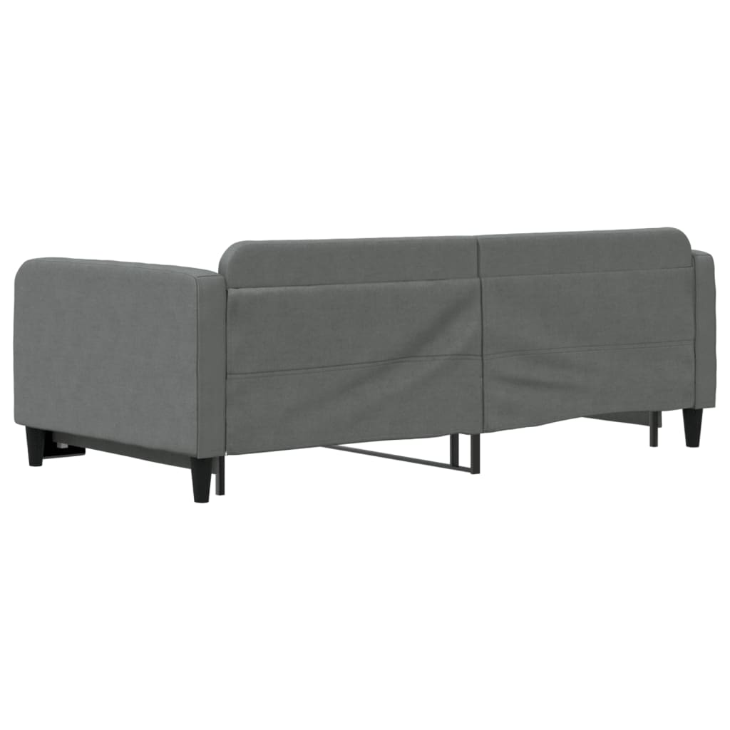 vidaXL Pat de zi cu extensie, gri închis, 100x200 cm, textil vidaXL Pat de zi cu extensie, gri închis, 100x200 cm, textil