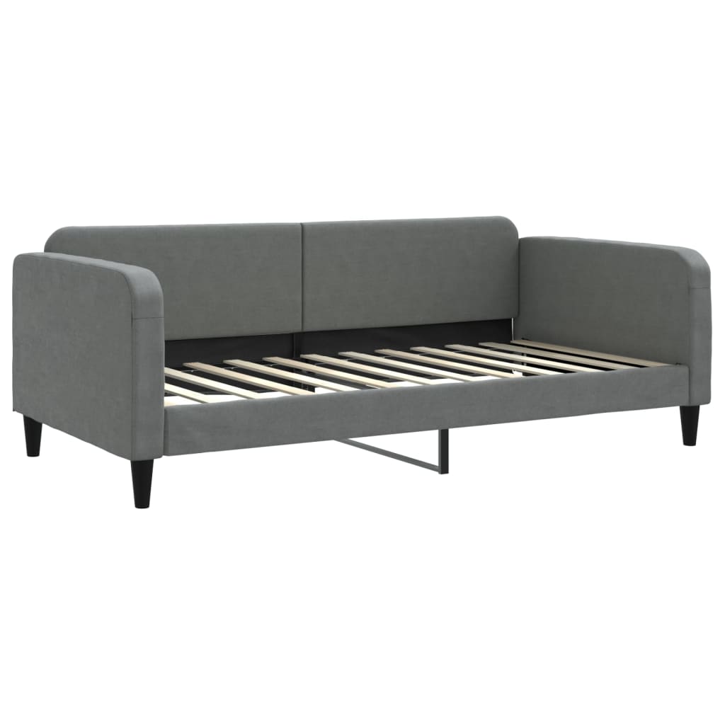 vidaXL Pat de zi cu extensie, gri închis, 100x200 cm, textil vidaXL Pat de zi cu extensie, gri închis, 100x200 cm, textil