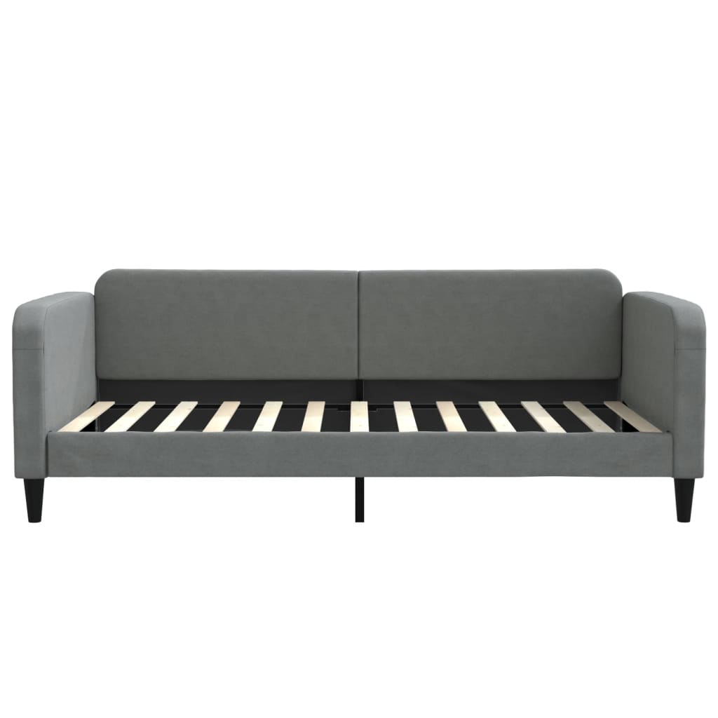 vidaXL Pat de zi cu extensie, gri închis, 100x200 cm, textil vidaXL Pat de zi cu extensie, gri închis, 100x200 cm, textil