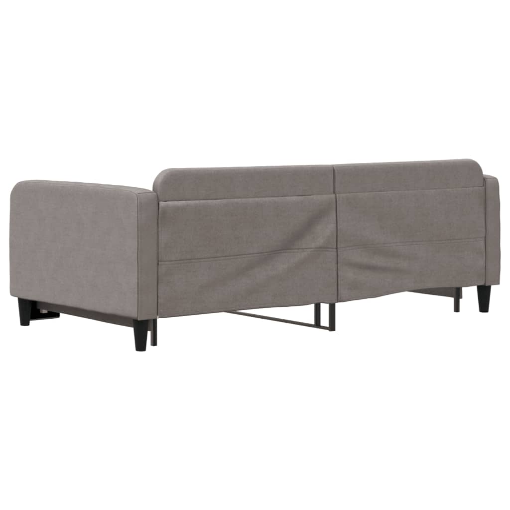 vidaXL Pat de zi cu extensie, gri taupe, 100x200 cm, textil vidaXL Pat de zi cu extensie, gri taupe, 100x200 cm, textil