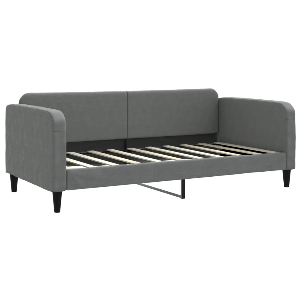 vidaXL Pat de zi cu extensie, gri închis, 90x190 cm, textil vidaXL Pat de zi cu extensie, gri închis, 90x190 cm, textil