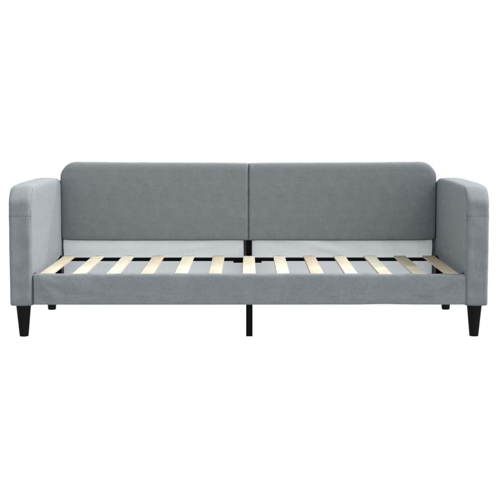 vidaXL Pat de zi cu extensie și sertare, gri deschis, 80x200 cm textil