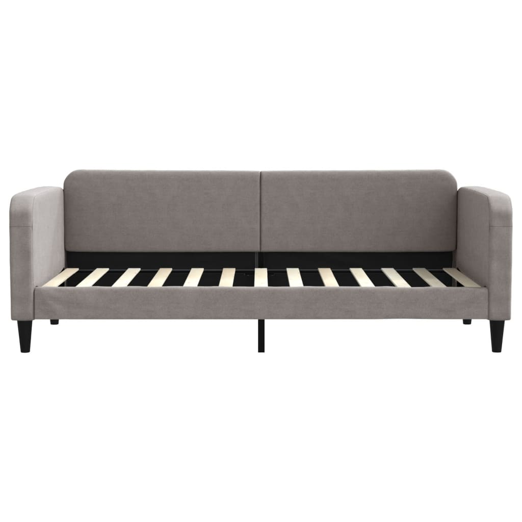 vidaXL Pat de zi cu extensie și sertare, gri taupe, 80x200 cm, textil