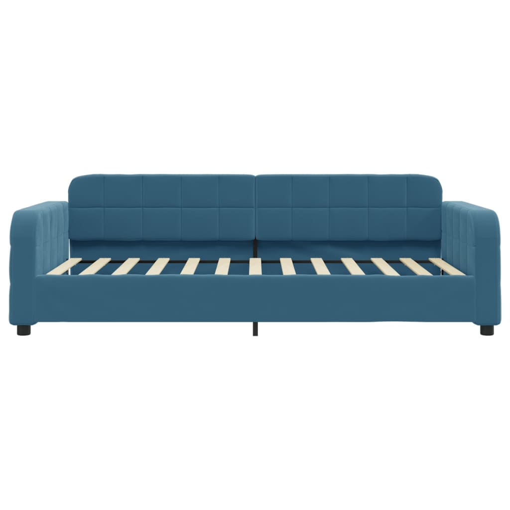 vidaXL Pat de zi cu extensie, albastru, 80x200 cm, catifea
