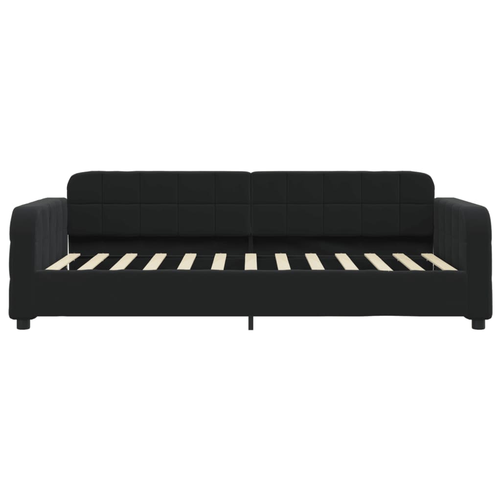 vidaXL Pat de zi cu extensie, negru, 80x200 cm, catifea vidaXL Pat de zi cu extensie, negru, 80x200 cm, catifea