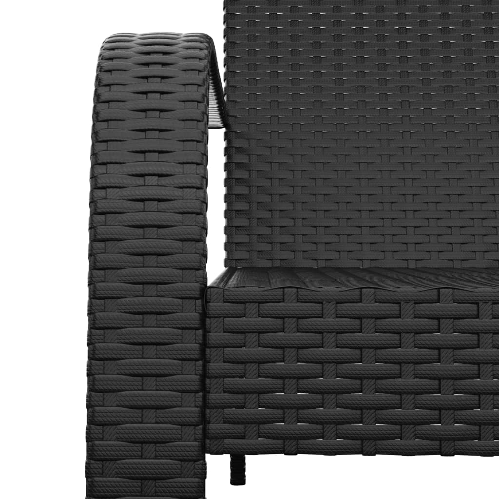 vidaXL Scaun Adirondack de grădină, negru, poliratan vidaXL Scaun Adirondack de grădină, negru, poliratan