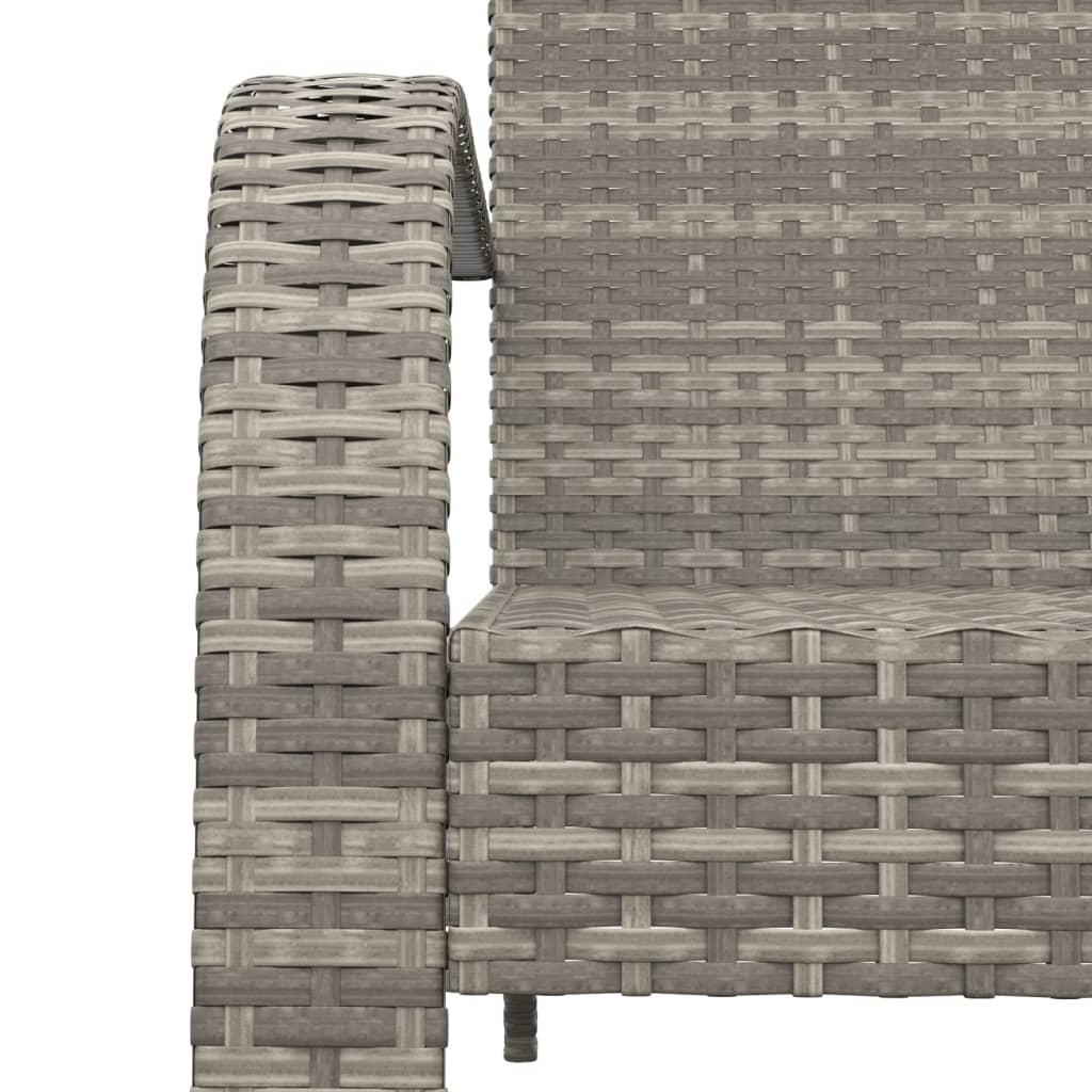 vidaXL Scaun Adirondack de grădină, gri, poliratan