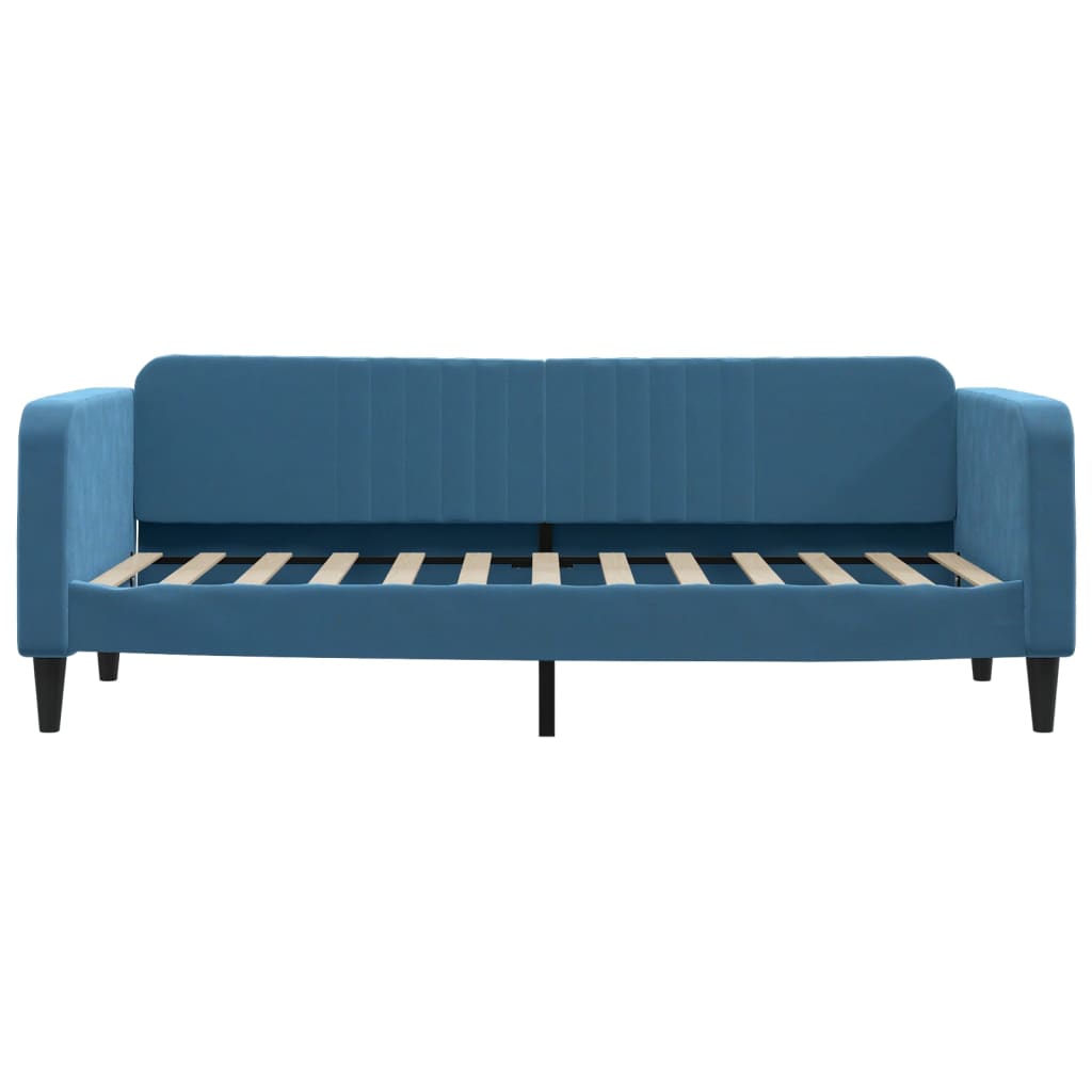 vidaXL Pat de zi cu saltea, albastru, 80x200 cm, catifea vidaXL Pat de zi cu saltea, albastru, 80x200 cm, catifea
