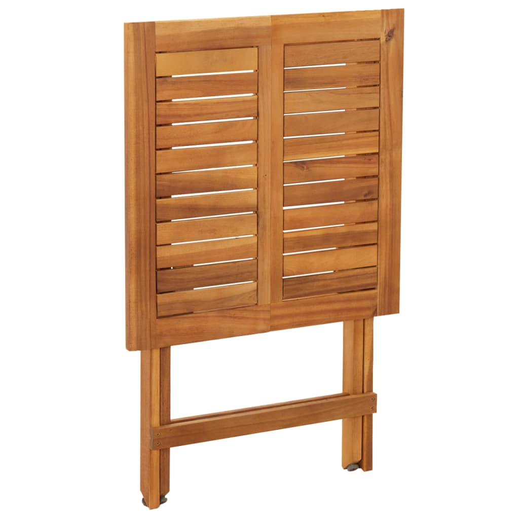 vidaXL Set bistro pliabil cu perne, 3 piese, lemn masiv de acacia vidaXL Set bistro pliabil cu perne, 3 piese, lemn masiv de acacia