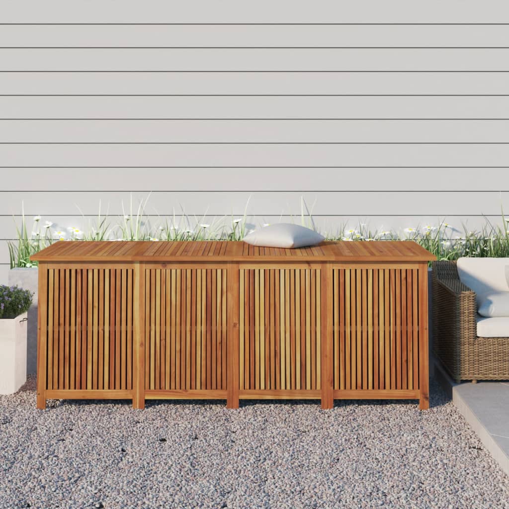 vidaXL Ladă depozitare grădină, 200x80x75 cm, lemn masiv de acacia vidaXL Ladă depozitare grădină, 200x80x75 cm, lemn masiv de acacia