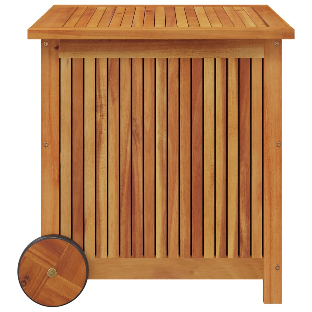vidaXL Ladă de depozitare grădină cu roți, 60x50x58 cm, lemn acacia vidaXL Ladă de depozitare grădină cu roți, 60x50x58 cm, lemn acacia