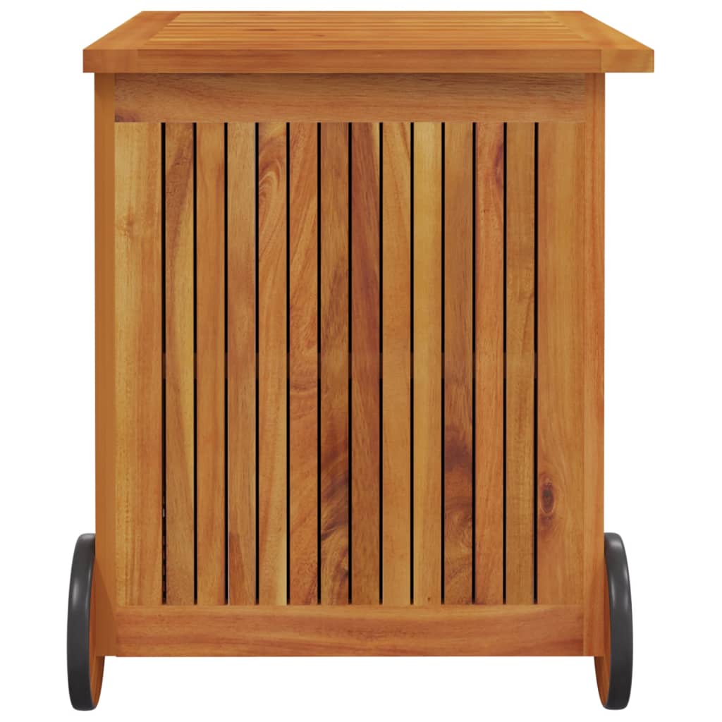 vidaXL Ladă de depozitare grădină cu roți, 60x50x58 cm, lemn acacia vidaXL Ladă de depozitare grădină cu roți, 60x50x58 cm, lemn acacia
