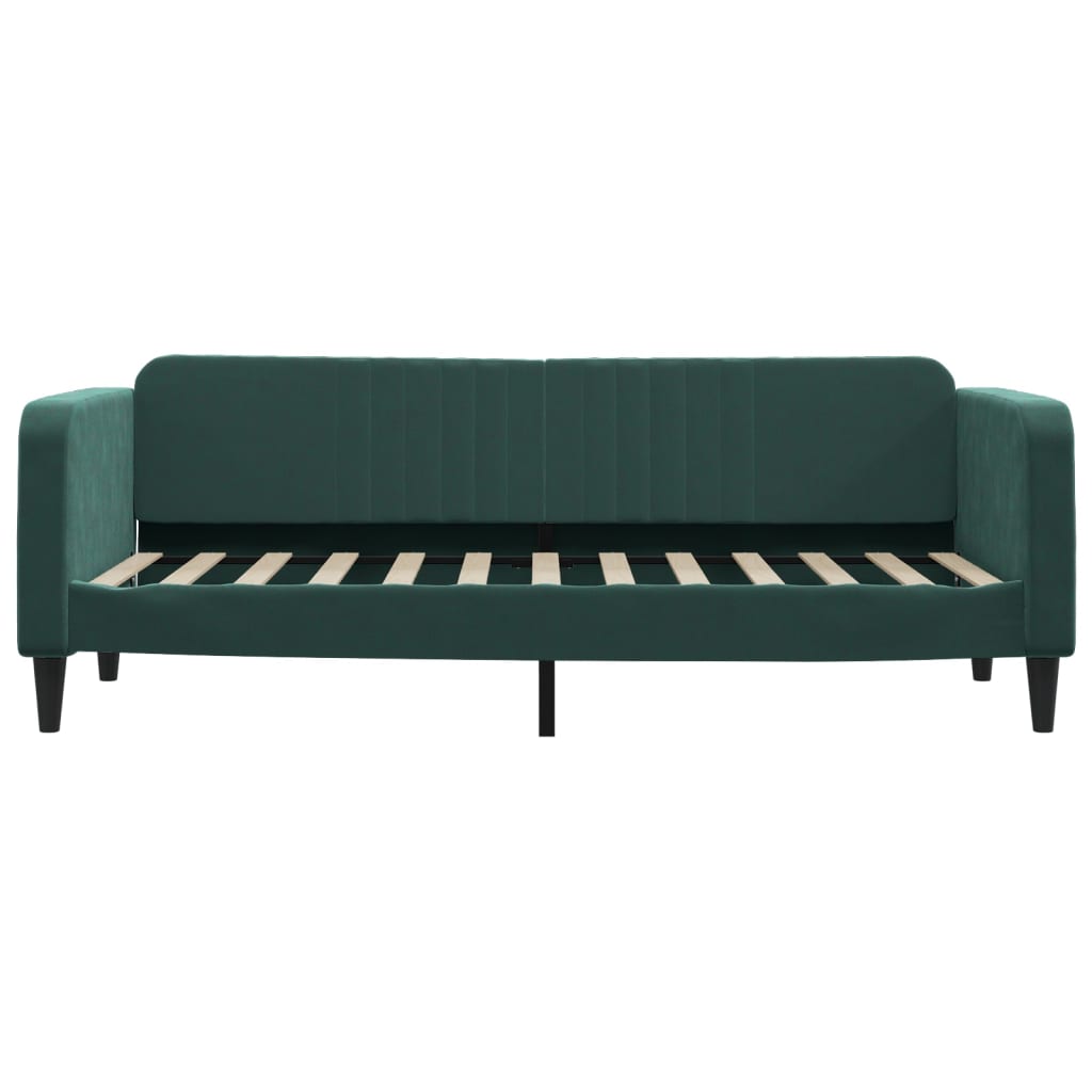 vidaXL Pat de zi cu extensie și sertare verde închis 80x200 cm catifea
