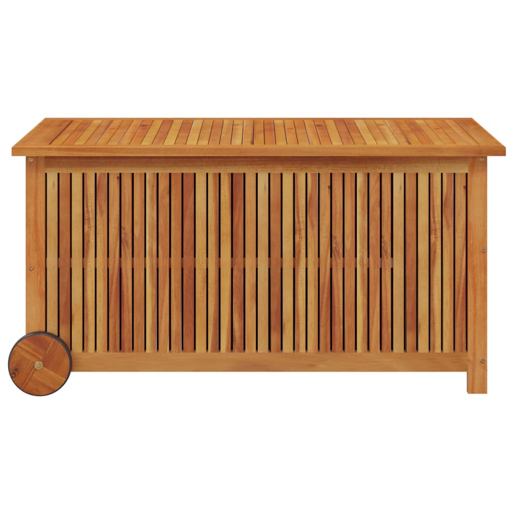 vidaXL Ladă de depozitare de grădină cu roți, 113x50x58 cm lemn acacia vidaXL Ladă de depozitare de grădină cu roți, 113x50x58 cm lemn acacia