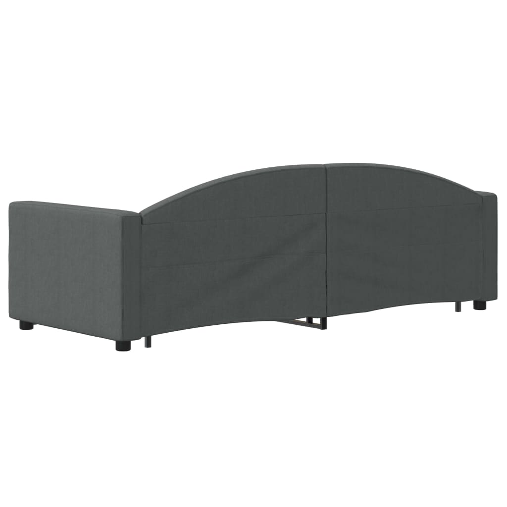 vidaXL Pat de zi cu extensie, gri închis, 80x200 cm, textil vidaXL Pat de zi cu extensie, gri închis, 80x200 cm, textil