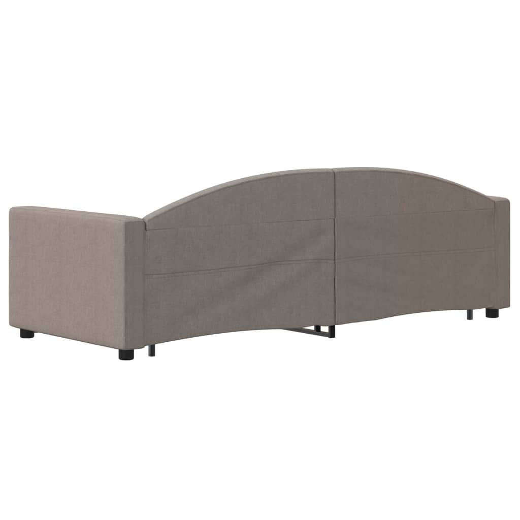 vidaXL Pat de zi cu extensie, gri taupe, 80x200 cm, textil vidaXL Pat de zi cu extensie, gri taupe, 80x200 cm, textil