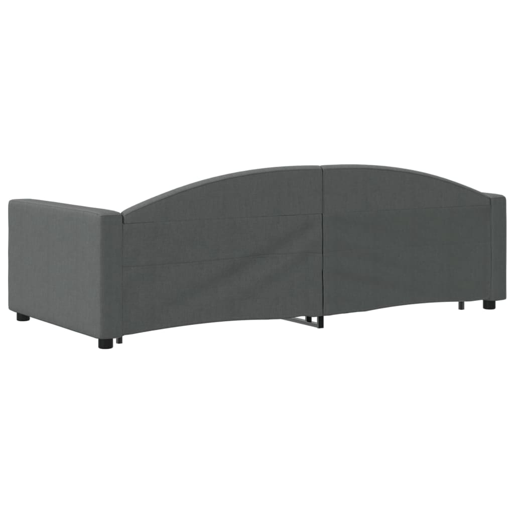 vidaXL Pat de zi cu extensie, gri închis, 90x200 cm, textil vidaXL Pat de zi cu extensie, gri închis, 90x200 cm, textil