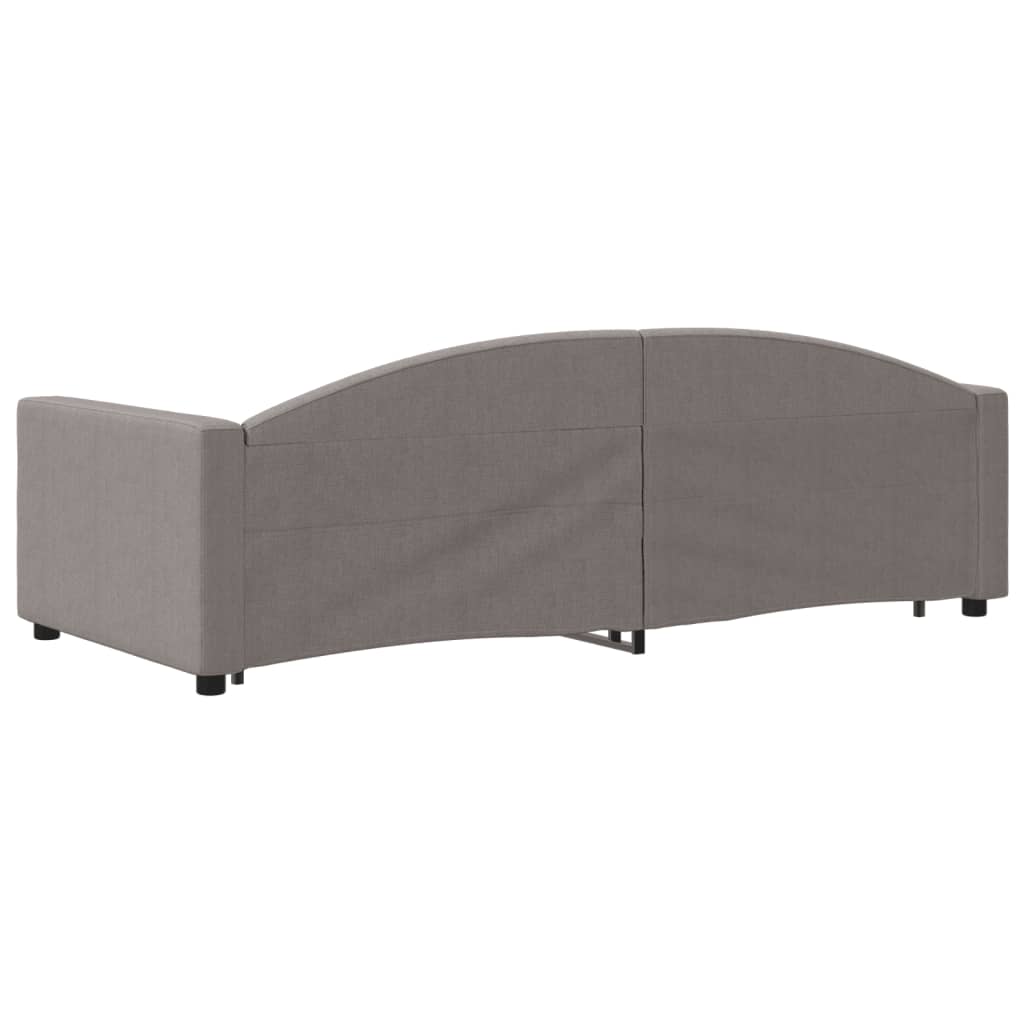 vidaXL Pat de zi cu extensie, gri taupe, 90x200 cm, textil vidaXL Pat de zi cu extensie, gri taupe, 90x200 cm, textil