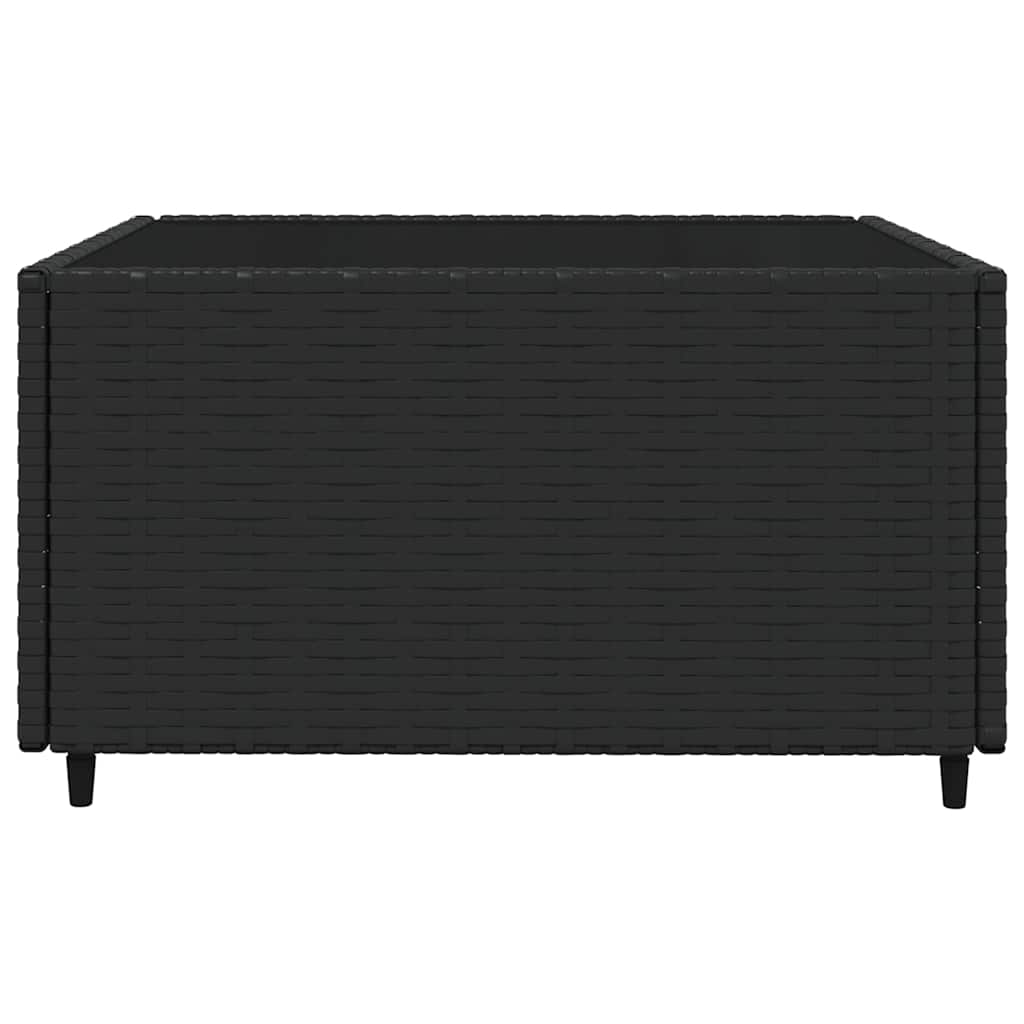 vidaXL Set mobilier de grădină cu perne, 3 piese, negru, poliratan vidaXL Set mobilier de grădină cu perne, 3 piese, negru, poliratan