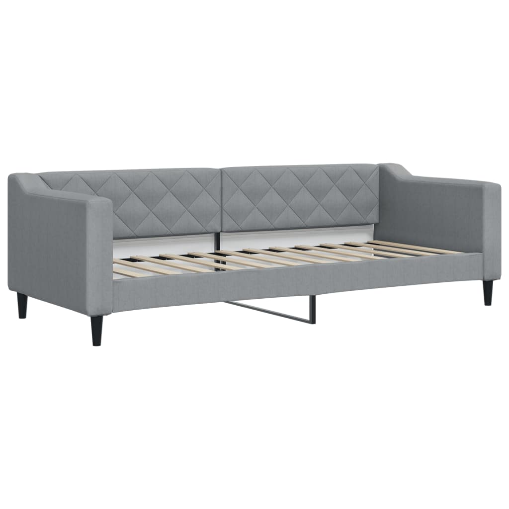 vidaXL Pat de zi cu extensie, gri deschis, 80x200 cm, textil vidaXL Pat de zi cu extensie, gri deschis, 80x200 cm, textil