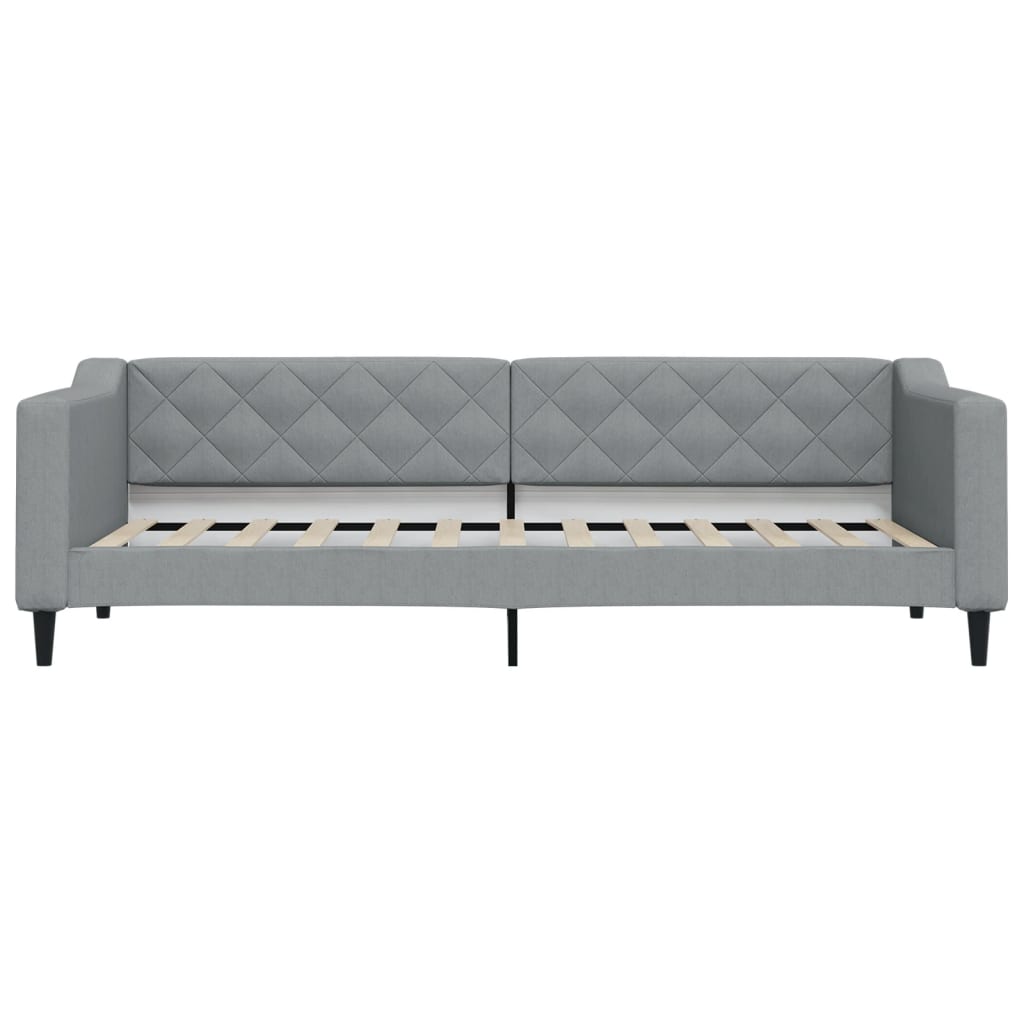 vidaXL Pat de zi cu extensie, gri deschis, 80x200 cm, textil vidaXL Pat de zi cu extensie, gri deschis, 80x200 cm, textil