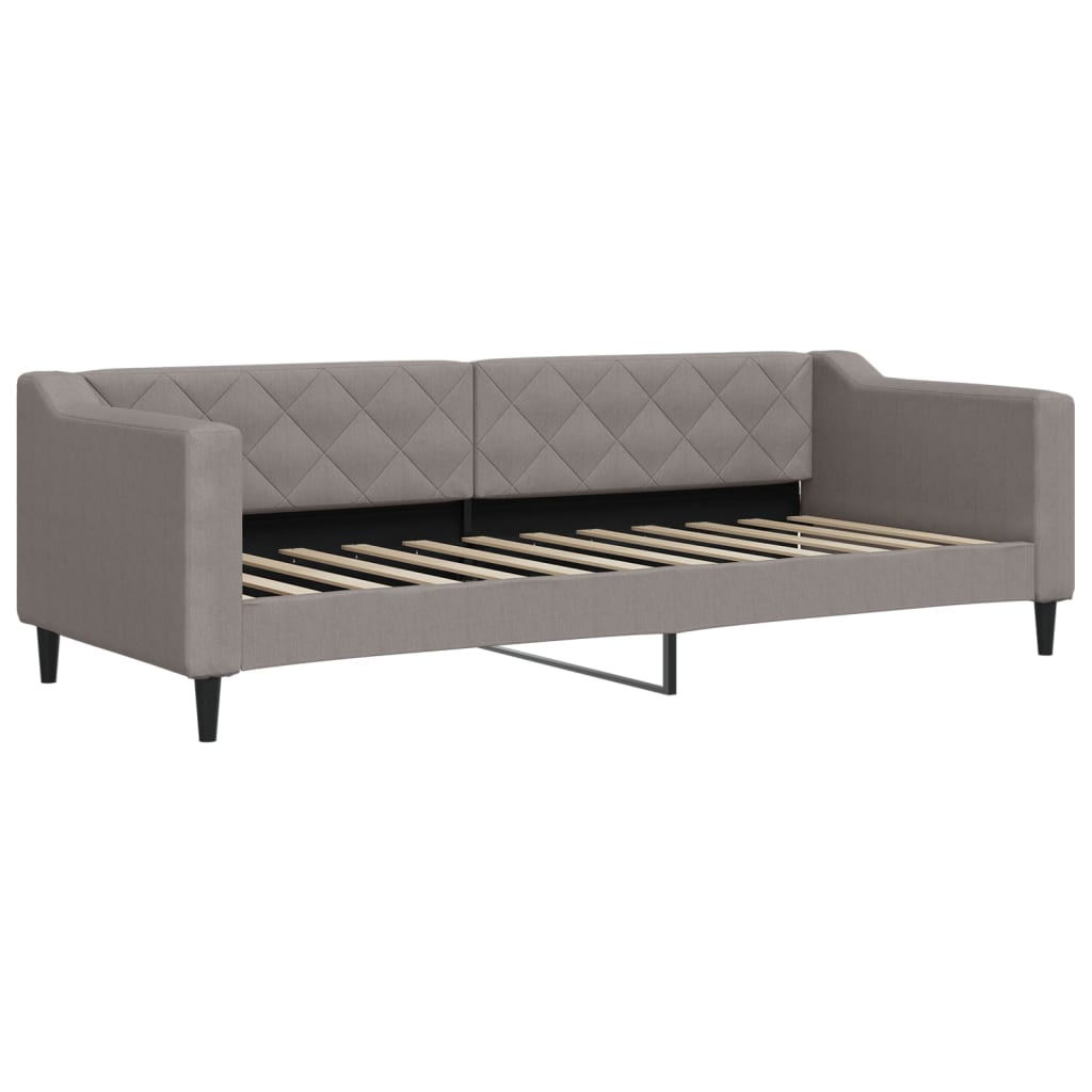 vidaXL Pat de zi cu extensie, gri taupe, 80x200 cm, textil