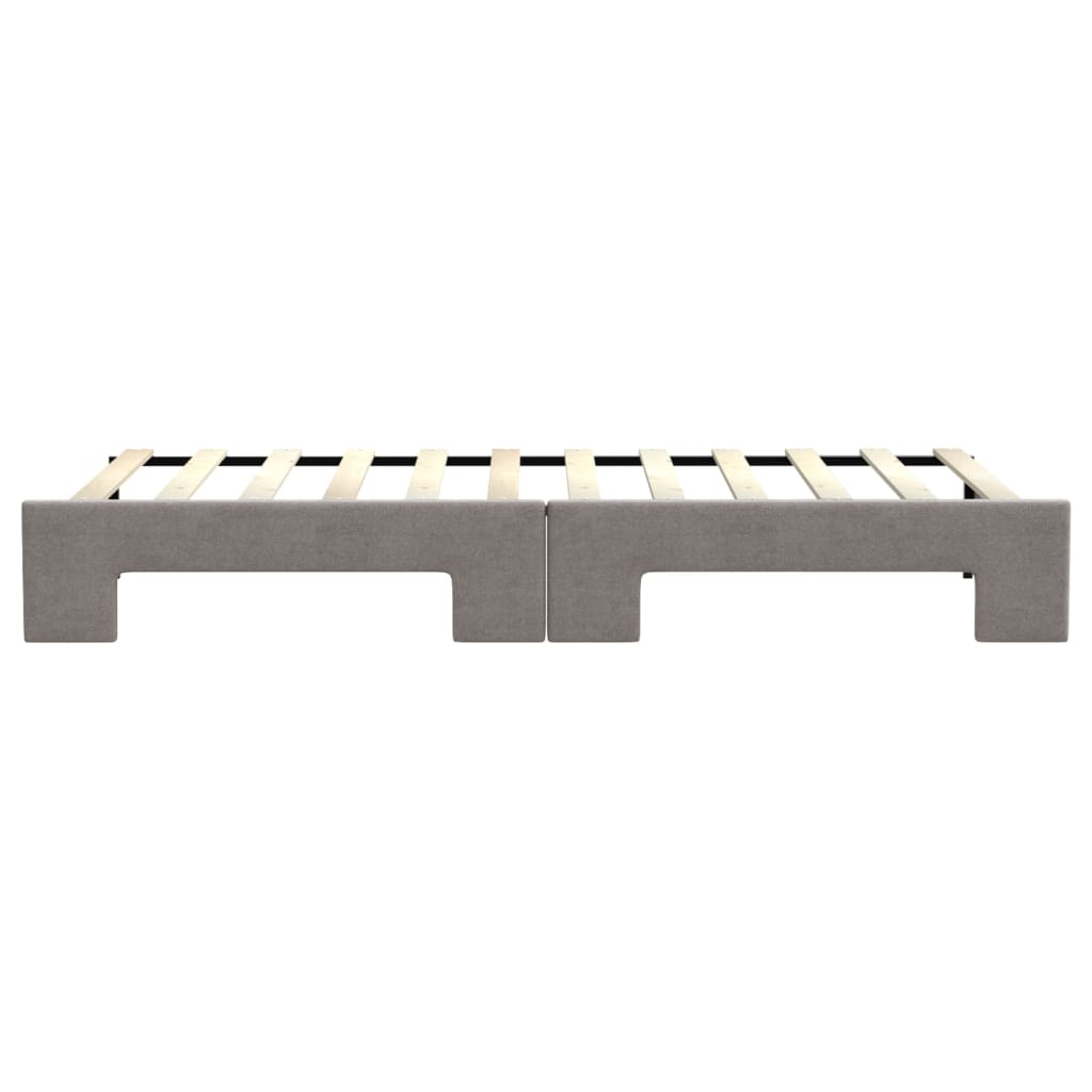 vidaXL Pat de zi cu extensie, gri taupe, 80x200 cm, textil