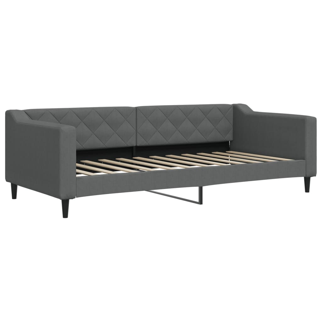 vidaXL Pat de zi cu extensie, gri închis, 90x200 cm, textil vidaXL Pat de zi cu extensie, gri închis, 90x200 cm, textil